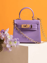 Solid Magnet Lock Sling Bag with Chain Strap